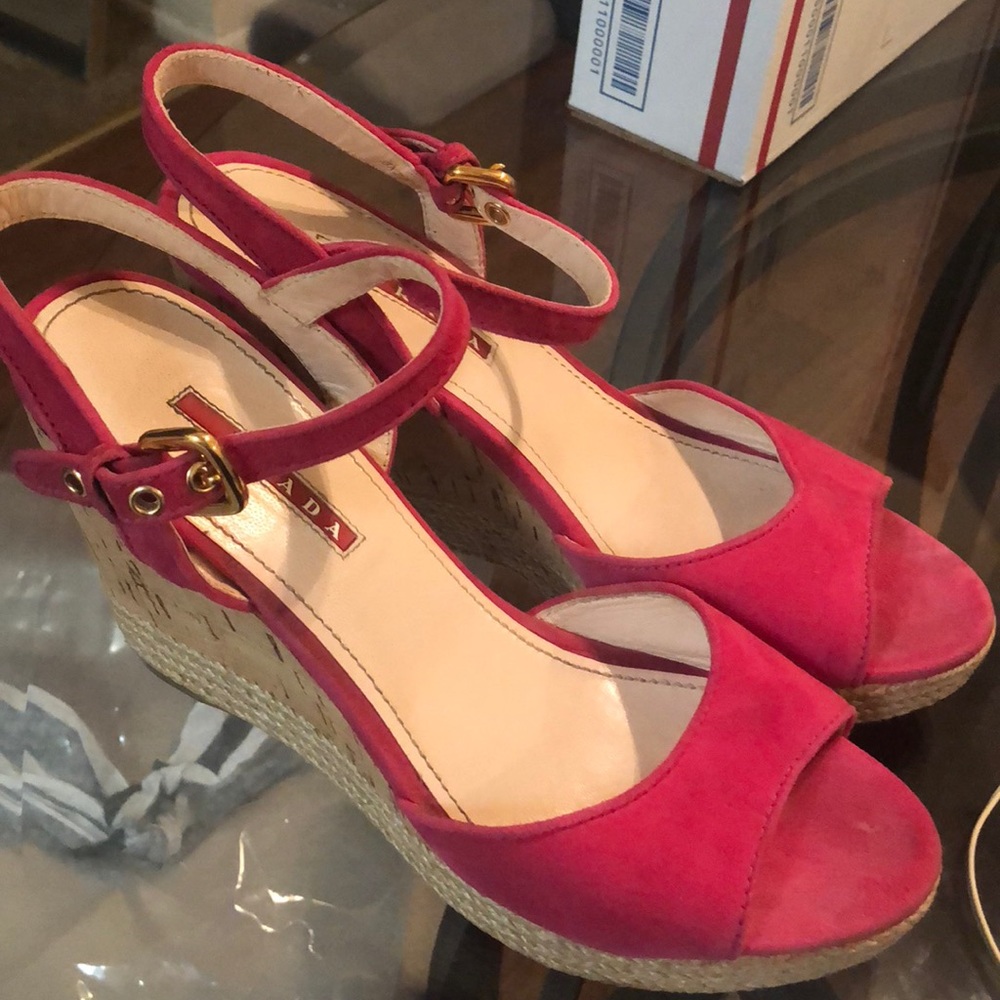 Prada heels 39.5 women’s European 9.5 wedge
